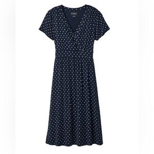 L.L. Bean Summer Knit Polka Dot Dress